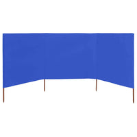 Thumbnail for 3-teiliges Windschutzgewebe 400 x 80 cm Azurblau
