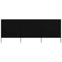 Thumbnail for 3-teiliges Windschutzgewebe 400 x 120 cm Schwarz