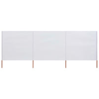 Thumbnail for 3-teiliges Windschutzgewebe 400 x 160 cm Sandweiß