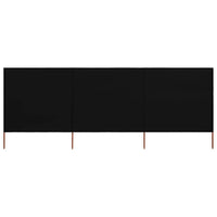 Thumbnail for 3-teiliges Windschutzgewebe 400 x 160 cm Schwarz
