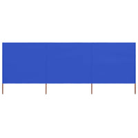 Thumbnail for 3-teiliges Windschutzgewebe 400 x 160 cm Azurblau