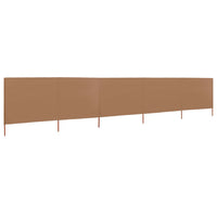 Thumbnail for 5-teiliges Windschutzgewebe 600 x 80 cm Taupe