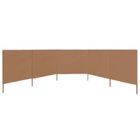 Thumbnail for 5-teiliges Windschutzgewebe 600 x 80 cm Taupe