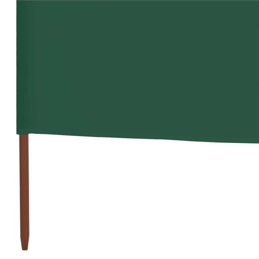 5-teiliges Windschutzgewebe 600 x 120 cm Grün