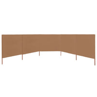 Thumbnail for 5-teiliges Windschutzgewebe 600 x 120 cm Taupe