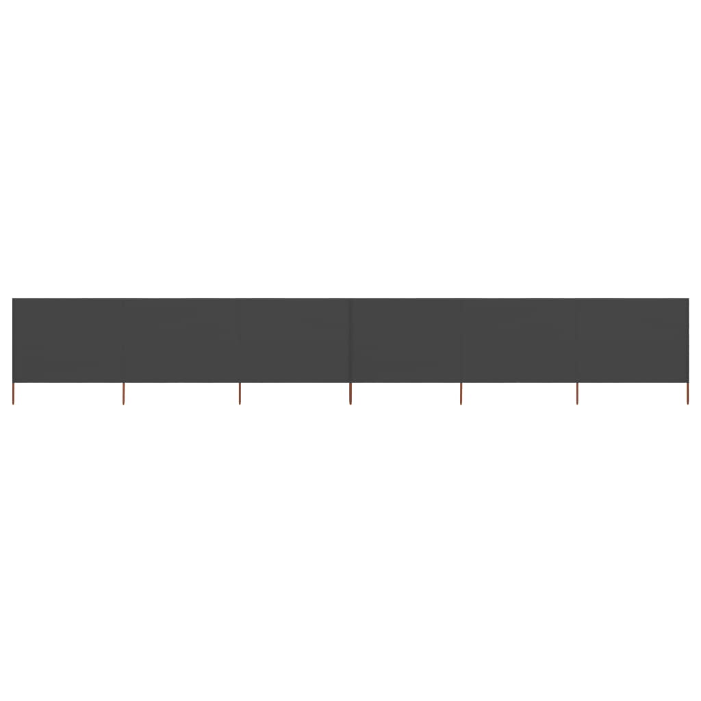 6-teiliges Windschutzgewebe 800 x 120 cm Anthrazit