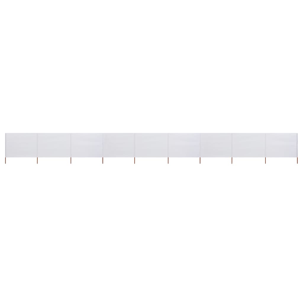 9-teiliges Windschutzgewebe 1200 x 80 cm Sandweiß