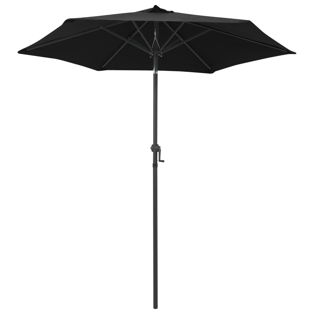 Sonnenschirm Schwarz 200 x 211 cm Aluminium