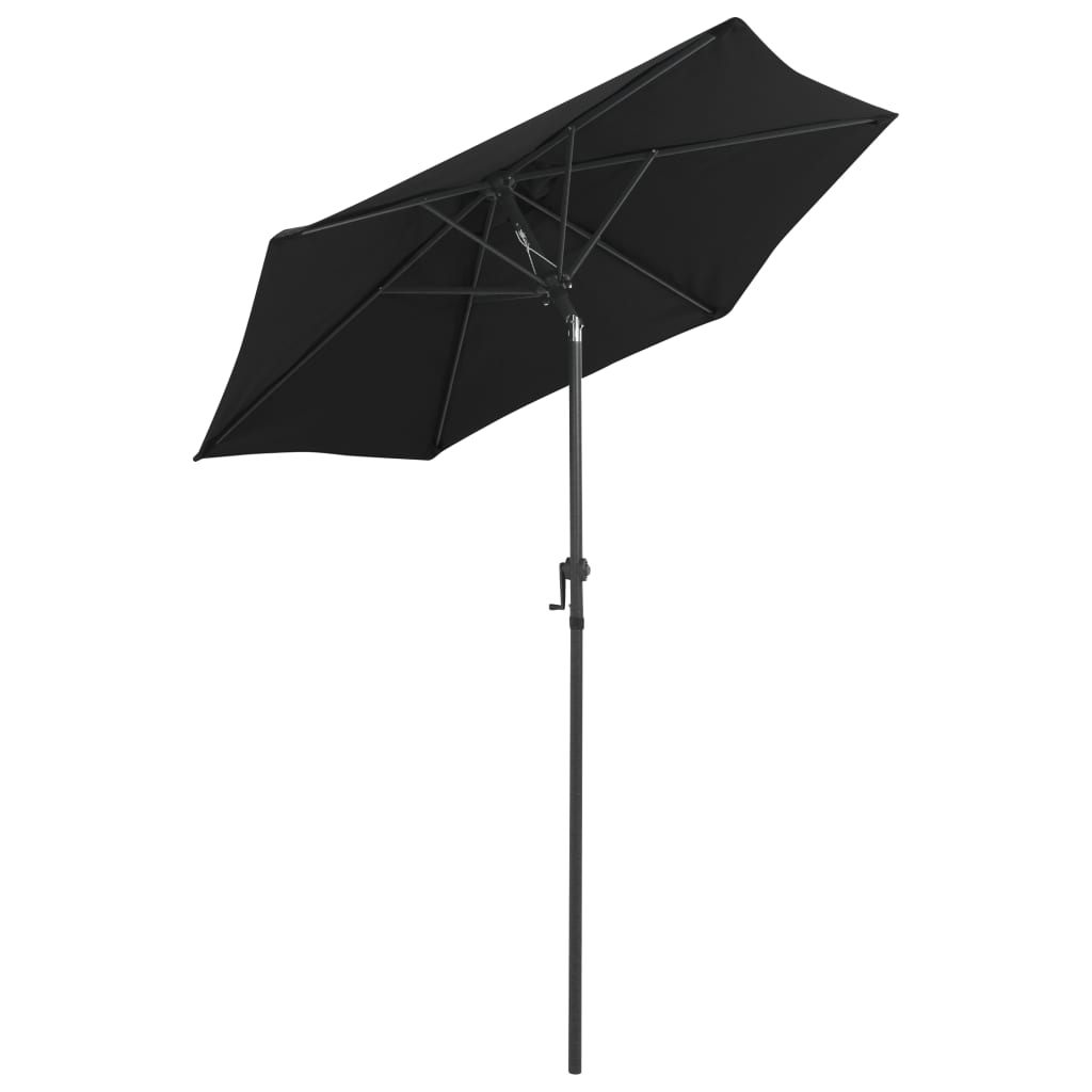 Sonnenschirm Schwarz 200 x 211 cm Aluminium