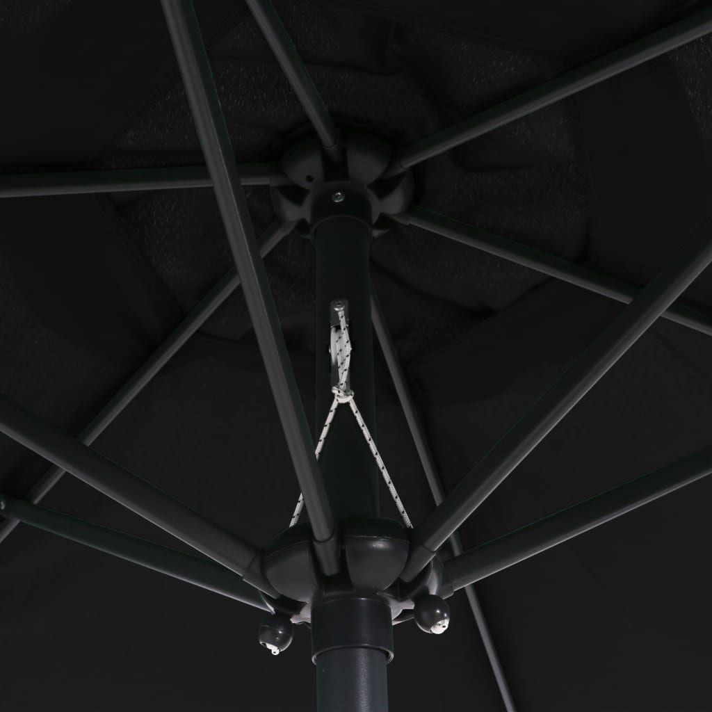 Sonnenschirm Schwarz 200 x 211 cm Aluminium