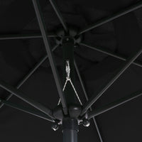 Thumbnail for Sonnenschirm Schwarz 200 x 211 cm Aluminium