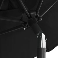 Thumbnail for Sonnenschirm Schwarz 200 x 211 cm Aluminium