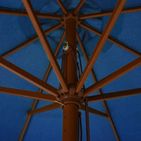 Thumbnail for Sonnenschirm mit Holzmast 330 cm Azurblau