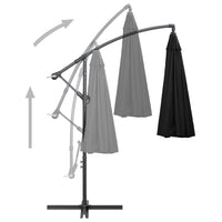 Thumbnail for Ampelschirm Schwarz 3 m Aluminium-Mast