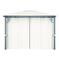 Thumbnail for Pavillon mit Vorhängen 300 x 300 cm Creme Aluminium