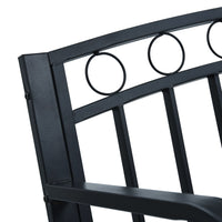 Thumbnail for Gartenbank 125 cm Schwarz Stahl