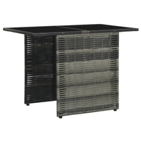 Thumbnail for 3-tlg. Bistro-Set mit Auflagen Poly Rattan Grau