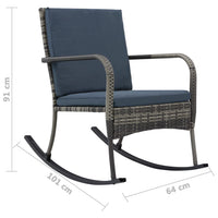 Thumbnail for Garten-Schaukelstuhl Poly Rattan Anthrazit