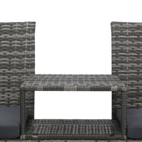 Thumbnail for 2-Sitzer-Gartensofa mit Teetisch Poly Rattan Anthrazit