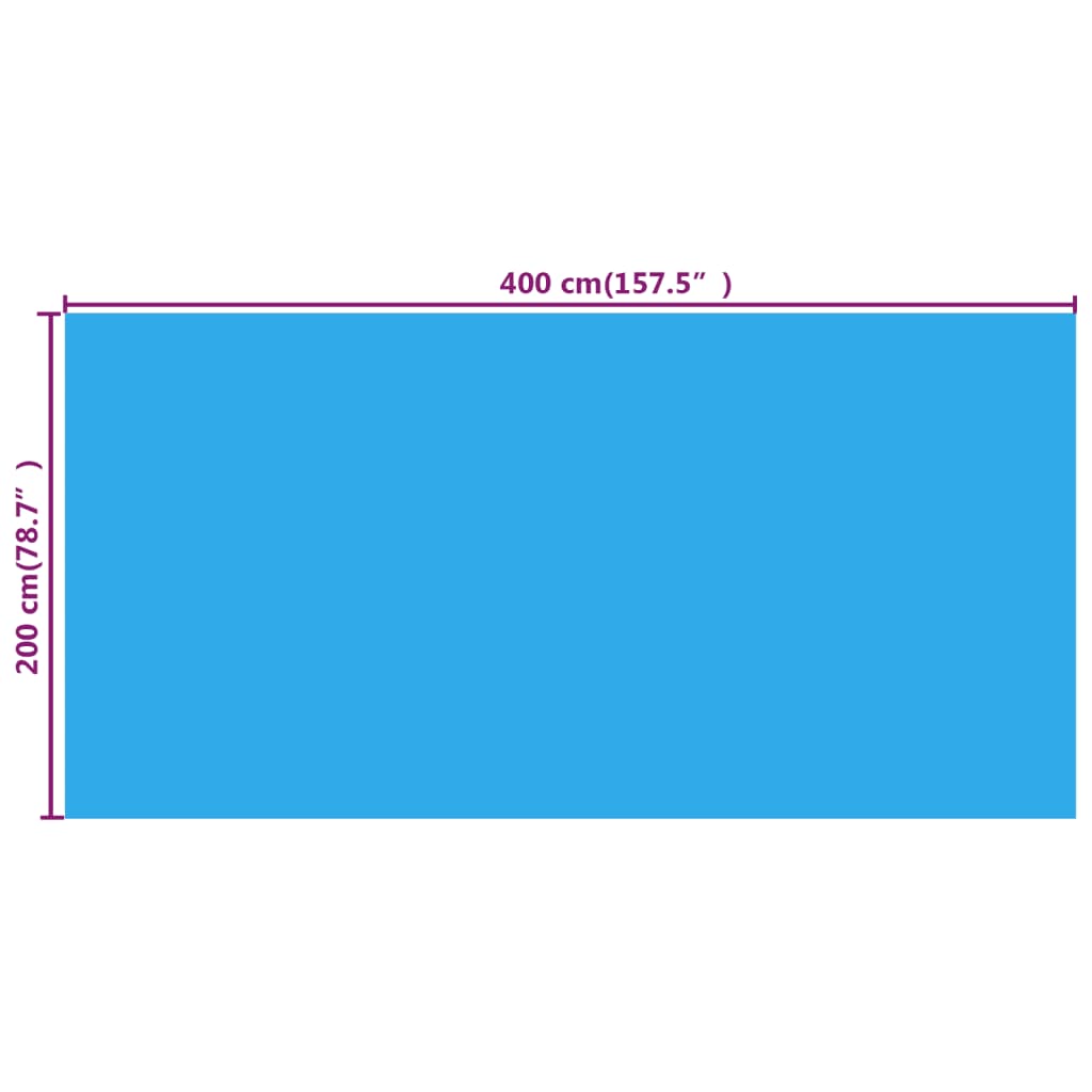 Poolabdeckung Blau 400×200 cm PE