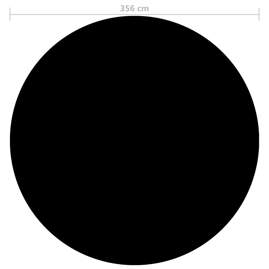 Poolabdeckung Schwarz 356 cm PE