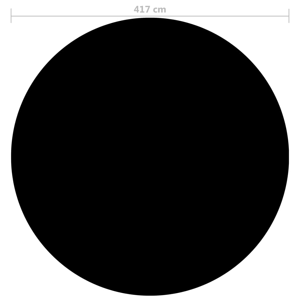 Poolabdeckung Schwarz 417 cm PE