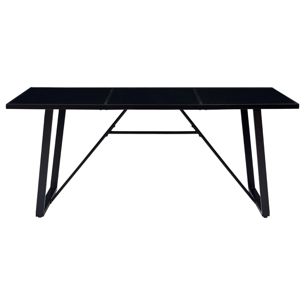 Esstisch Schwarz 180 x 90 x 75 cm Hartglas