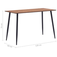 Thumbnail for Esstisch Braun 120x60x75 cm