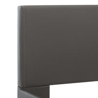 Thumbnail for Bettgestell mit LED Grau Kunstleder 140 x 200 cm