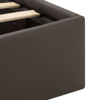 Thumbnail for Bett mit Bettkasten Hydraulisch LED Grau Kunstleder 100x200 cm