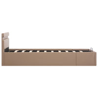 Thumbnail for Stauraumbett mit LED Cappuccino-Braun Kunstleder 100×200cm
