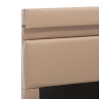 Thumbnail for Stauraumbett mit LED Cappuccino-Braun Kunstleder 100×200cm