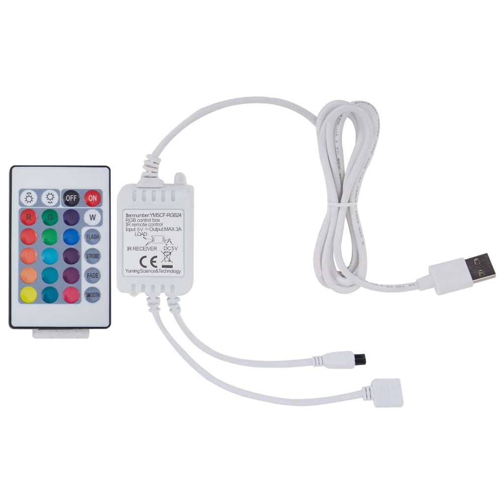 Bettgestell mit LED Schwarz Kunstleder 90x200 cm