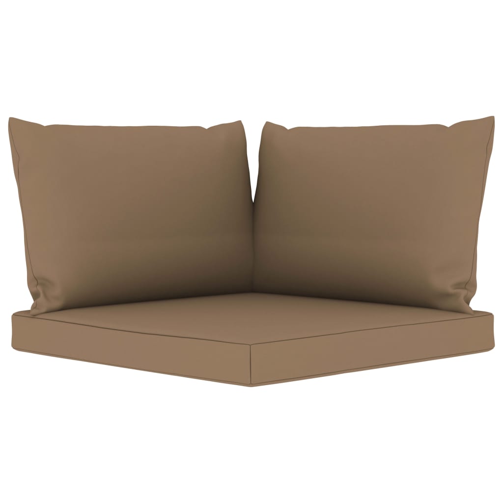 Palettensofa-Auflagen 3 Stk. Taupe Stoff