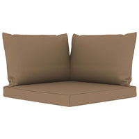 Thumbnail for Palettensofa-Auflagen 3 Stk. Taupe Stoff