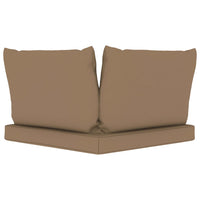 Thumbnail for Palettensofa-Auflagen 3 Stk. Taupe Stoff
