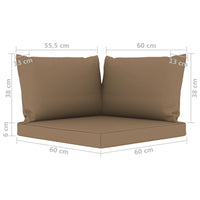 Thumbnail for Palettensofa-Auflagen 3 Stk. Taupe Stoff