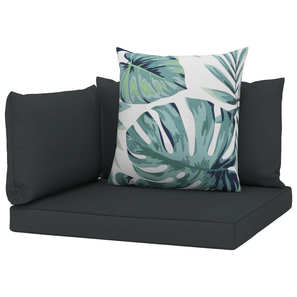 Palettensofa-Auflagen 4 Stk. Anthrazit Stoff