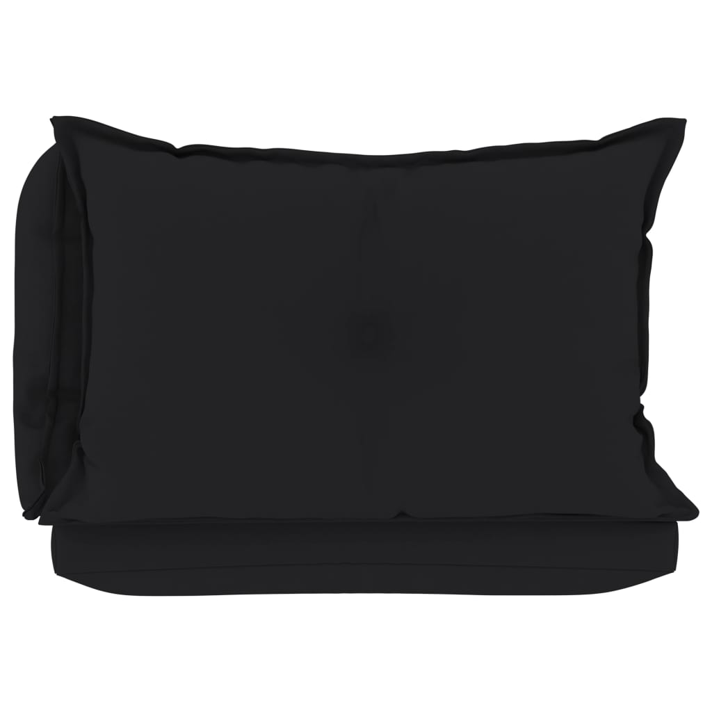 Palettensofa-Auflagen 3 Stk. Schwarz Stoff