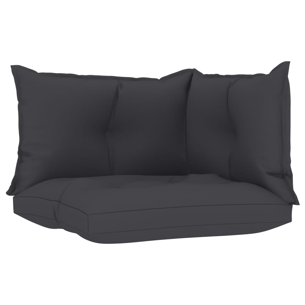 Palettensofa-Auflagen 3 Stk. Anthrazit Stoff