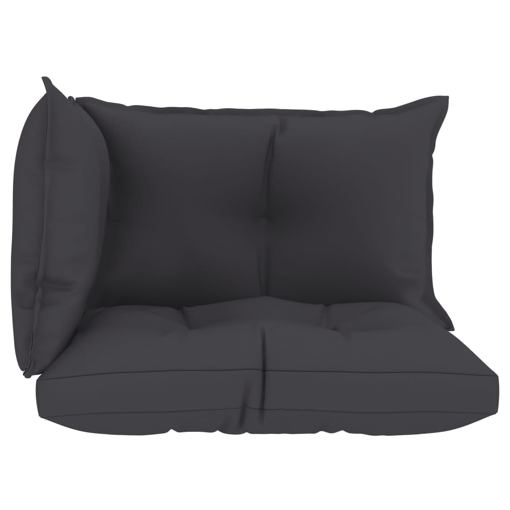 Palettensofa-Auflagen 3 Stk. Anthrazit Stoff
