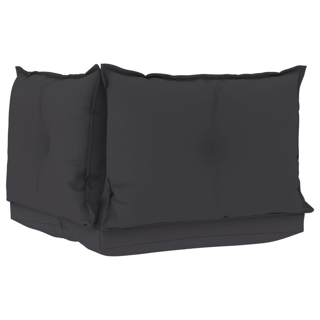 Palettensofa-Auflagen 3 Stk. Anthrazit Stoff