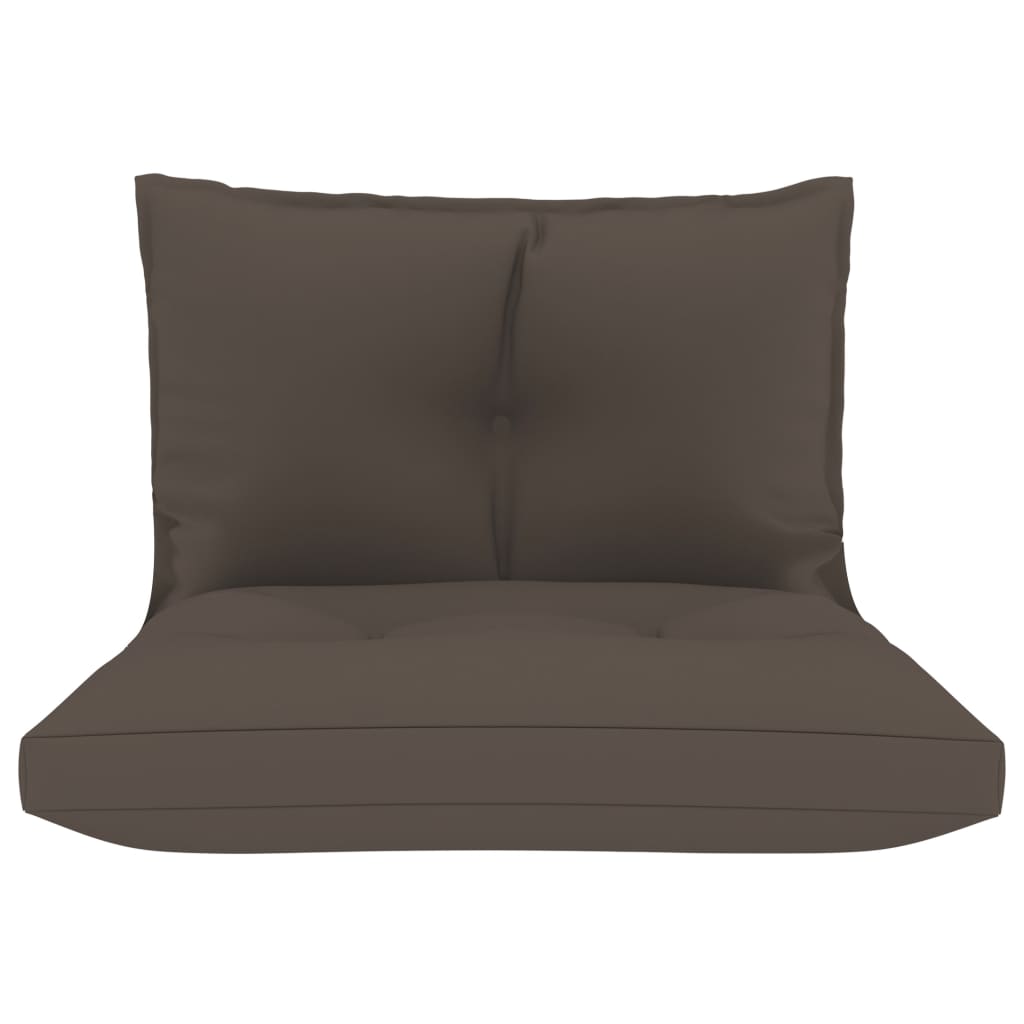 Palettensofa-Auflagen 2 Stk. Taupe Stoff