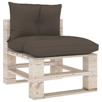 Thumbnail for Palettensofa-Auflagen 2 Stk. Taupe Stoff
