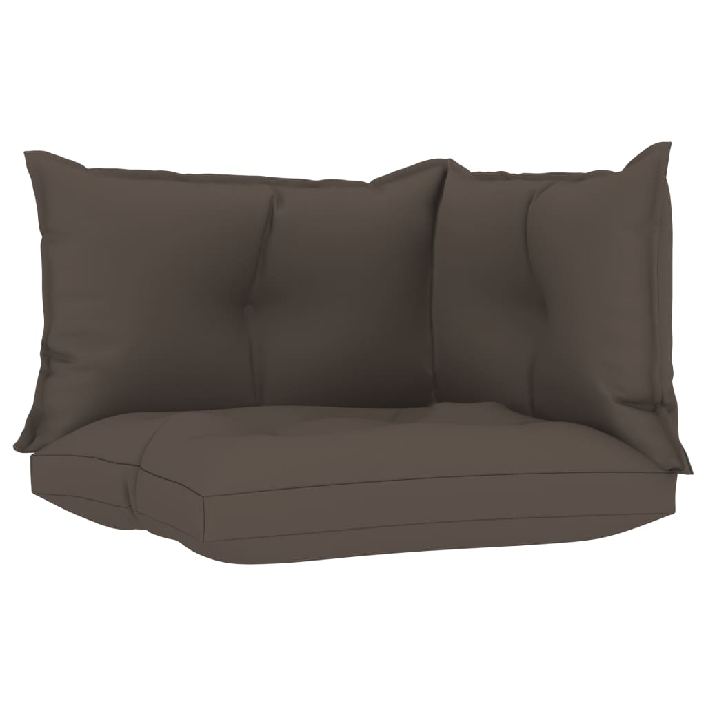 Palettensofa-Auflagen 3 Stk. Taupe Stoff