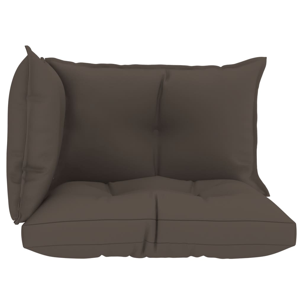 Palettensofa-Auflagen 3 Stk. Taupe Stoff