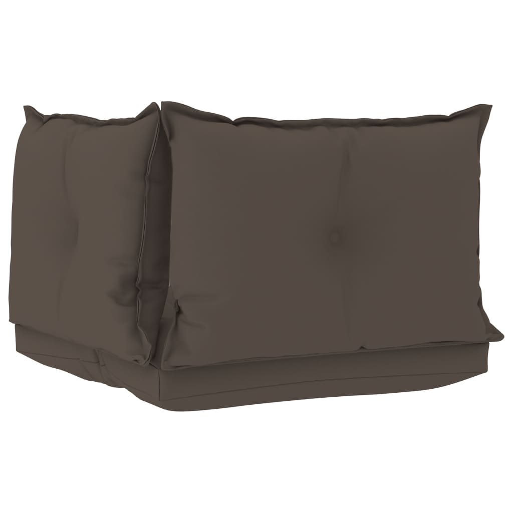 Palettensofa-Auflagen 3 Stk. Taupe Stoff
