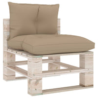 Thumbnail for Palettensofa-Auflagen 2 Stk. Beige Stoff