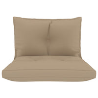 Thumbnail for Palettensofa-Auflagen 2 Stk. Beige Stoff