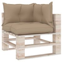 Thumbnail for Palettensofa-Auflagen 3 Stk. Beige Stoff